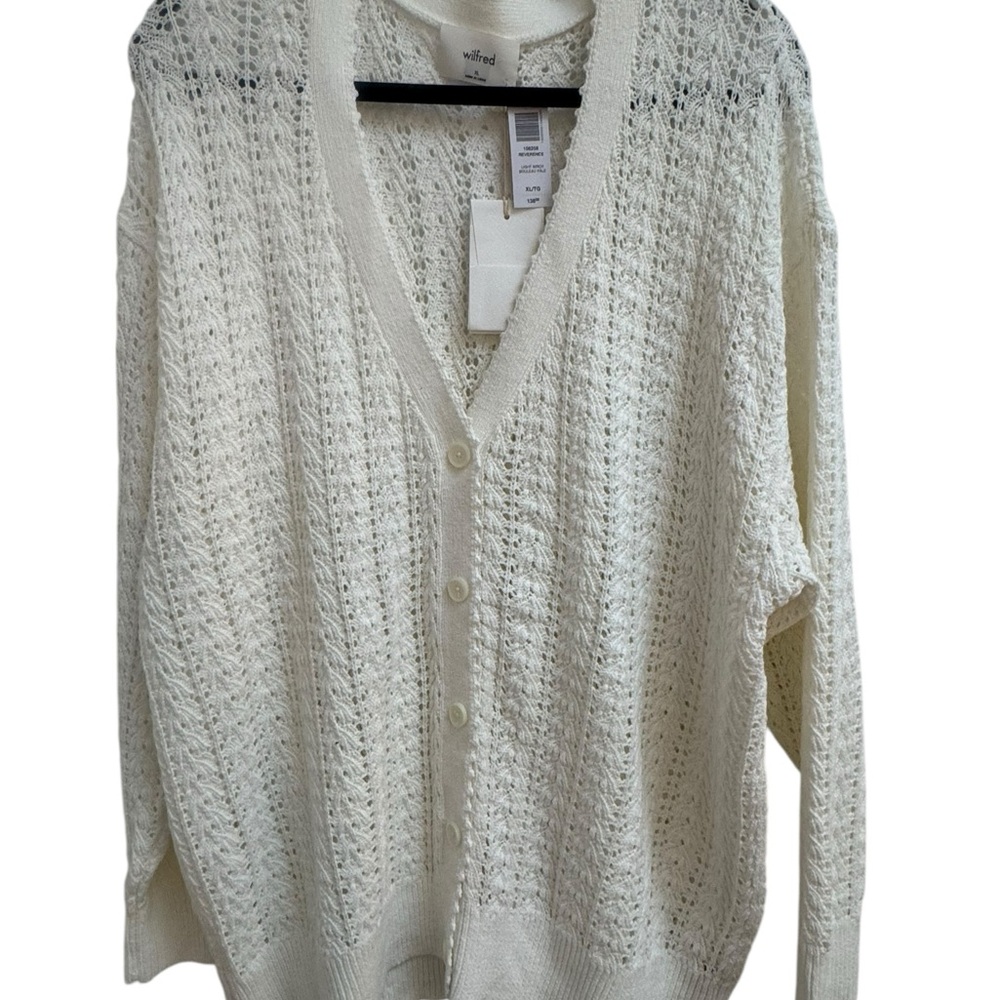 Wilfred Aritzia Cream Open-Knit Cardigan - Ivory colour. Brand new!